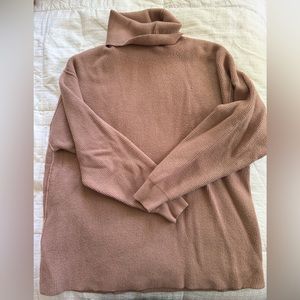 Free People mauve oversized turtleneck sweater